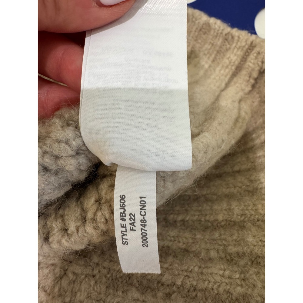 J‎ Crew Cable Knit Chunky Oversized Cardigan Sweater Women L Merino Alpaca Wool - Picture 8 of 10